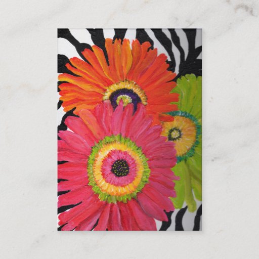 Customizable Colorful Gerbera Daisy Business Cards