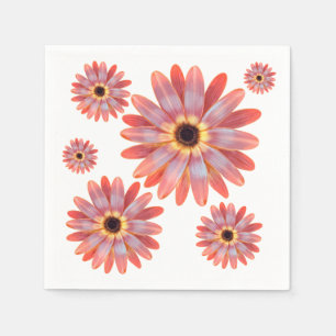 Colorful Gerbera Daisy Paper Napkin