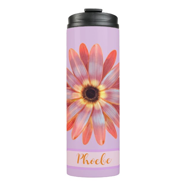 Colorful Gerbera Daisy Thermal Tumbler (Front)