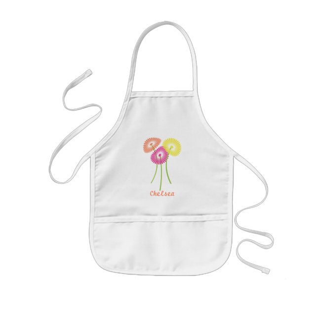 Colorful Gerberas Kids' Apron (Front)