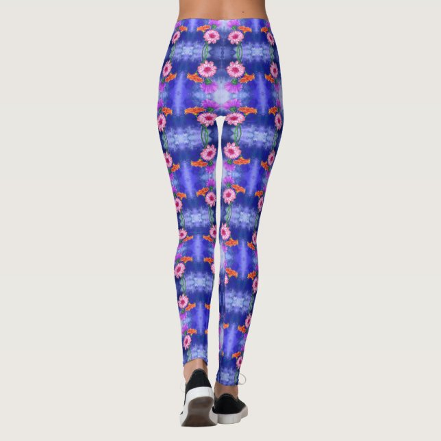 Colorful Gerberas Leggings (Back)