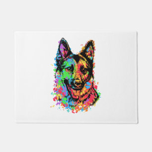 Colorful German Shepherd Doormat