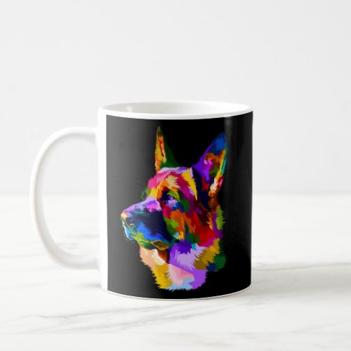 Colorful German Shepherd German Shepherd Dog Owner Coffee Mug