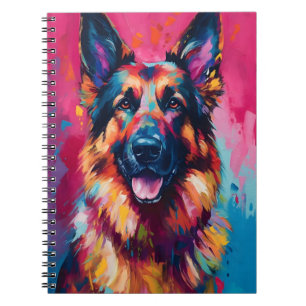 Colorful German Shepherd Notebook