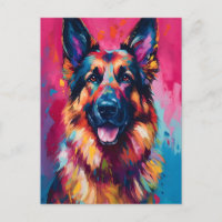 Colorful German Shepherd