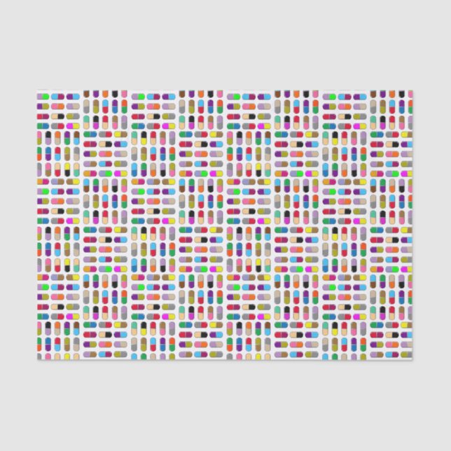 Colorful get-well pills  tissue paper (Front)