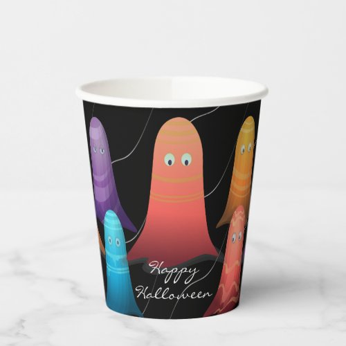 Colorful Ghosts Paper Cups