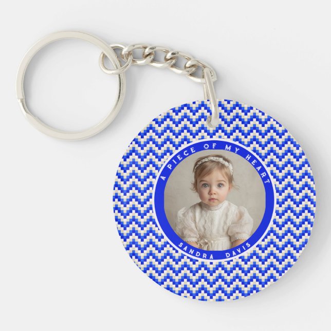 Colorful Gift Ideas For Men Stripe Pattern Keychain (Front)