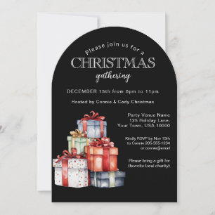 Colorful Gift Packages Christmas Party  Invitation
