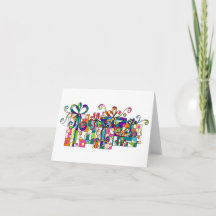 Colorful Gifts Notecard