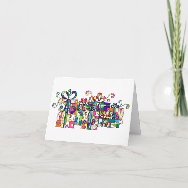 Colorful Gifts Notecard (Front)