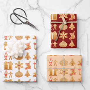 Colorful Ginger Ornaments Wrapping Paper Sheets