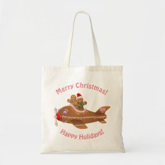 Colorful Gingerbread Airplane Cartoon