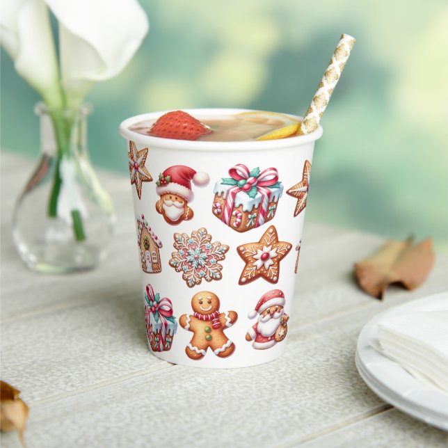 Colorful Gingerbread Cookies  Paper Cups (Insitu)