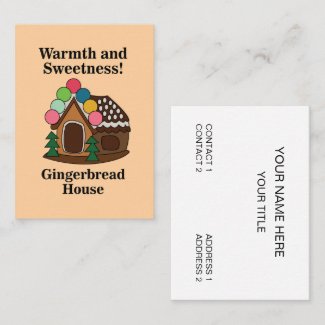 Colorful Gingerbread House Baking Business Card
