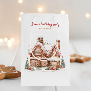 Colorful Gingerbread House Birthday Party Medium Gift Bag