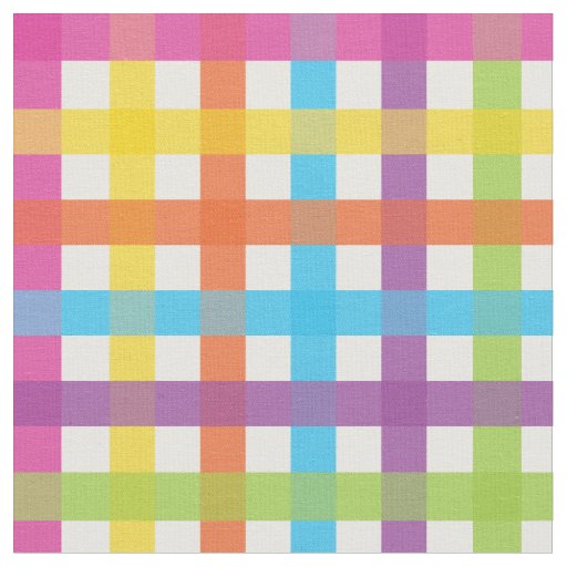 Colorful Gingham Fabric