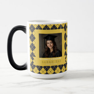 Colorful Gingham Pattern Husband Graduation Gift Color Morph Mug