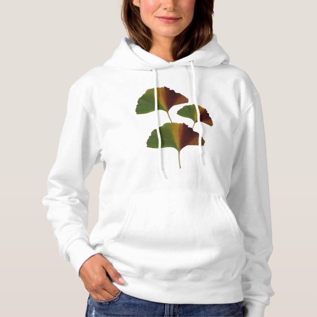 Colorful Ginkgo Biloba Leaves Hoodie (Front)