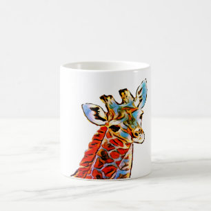 Colorful giraffe coffee mug