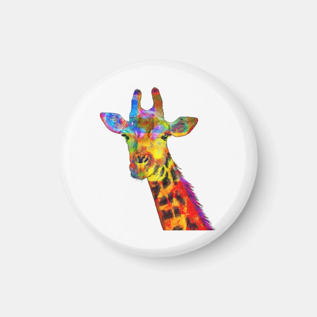 Colorful Giraffe Magnet (Front)