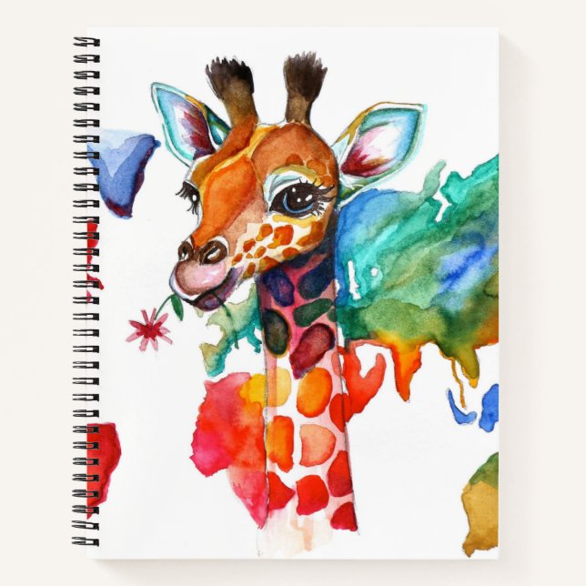 Colorful giraffe notebook (Front)