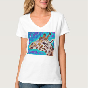 Colorful Giraffe Painting T-Shirt