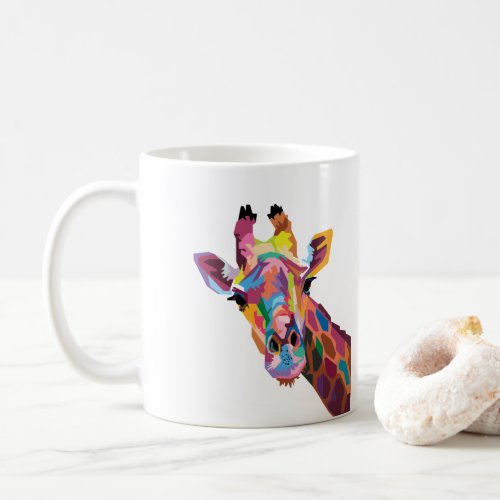 Colorful Giraffe Pop Art Coffee Mug