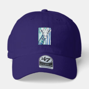 Colorful Giraffe Portrait Vintage Engraving Vector 47 Brand Hat
