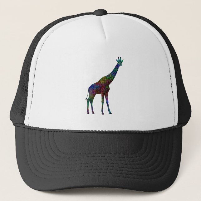 Colorful Giraffe Trucker Hat (Front)