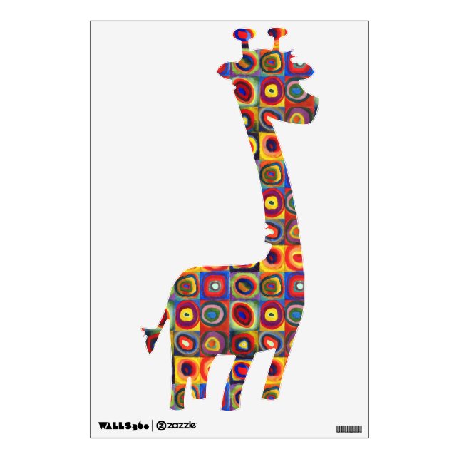 Colorful Giraffe Wall Sticker (Front)
