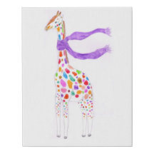 Colorful Giraffe with scarf