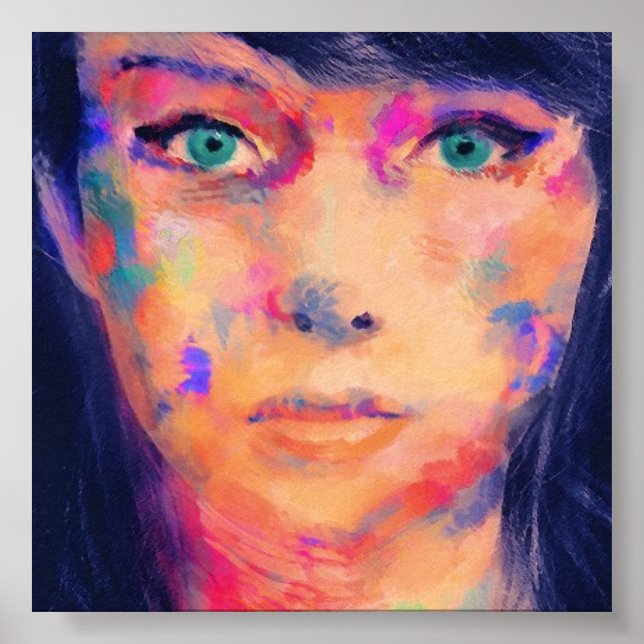 Colorful Girl Fine Art Print (Front)