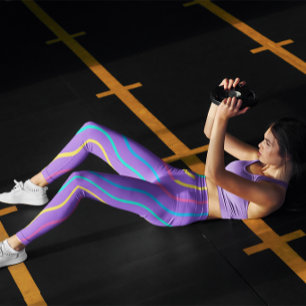 Colorful Girl Green Checker Workout Women Leggings