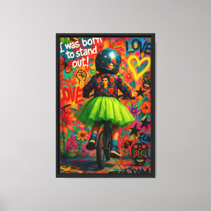 Colorful Girl Power Canvas Wall Art with Frida