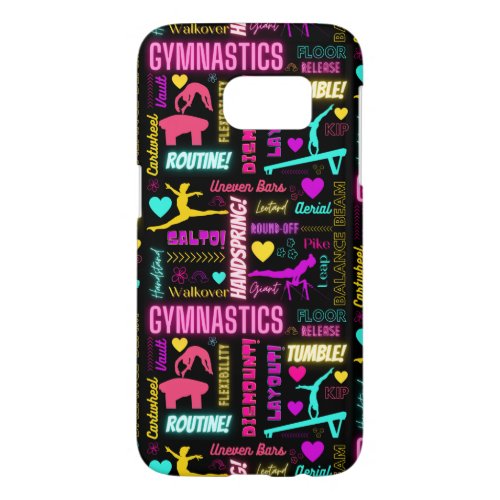 Colorful Girls Gymnastics Glossary Typography      Samsung Galaxy S7 Case
