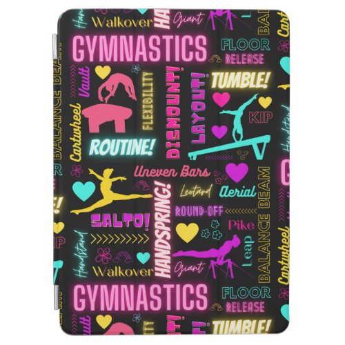 Colorful Girls Gymnastics Glossary Typography   iPad Air Cover