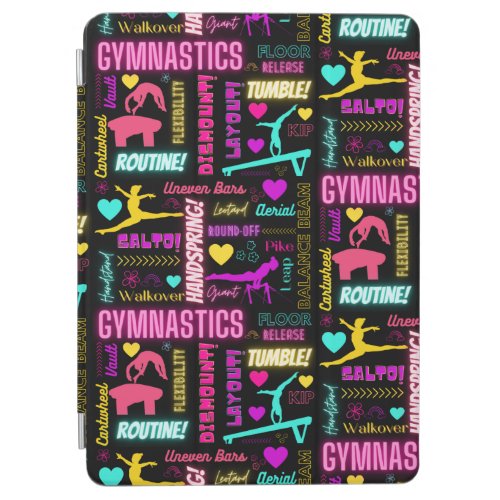 Colorful Girls Gymnastics Glossary Typography    iPad Air Cover