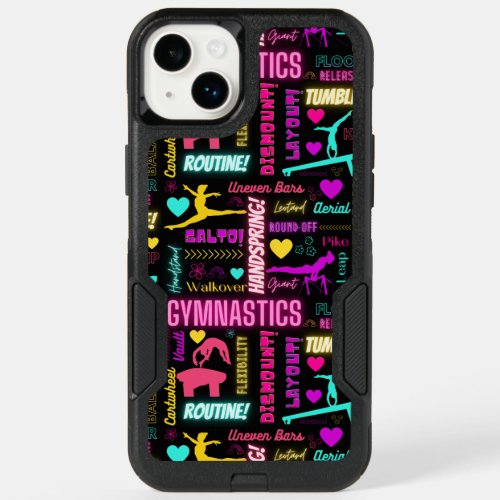 Colorful Girls Gymnastics Glossary Typography    OtterBox iPhone 14 Plus Case