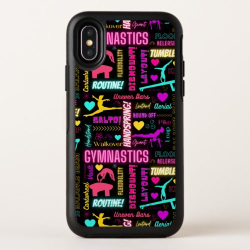 Colorful Girls Gymnastics Glossary Typography      OtterBox Symmetry iPhone X Case