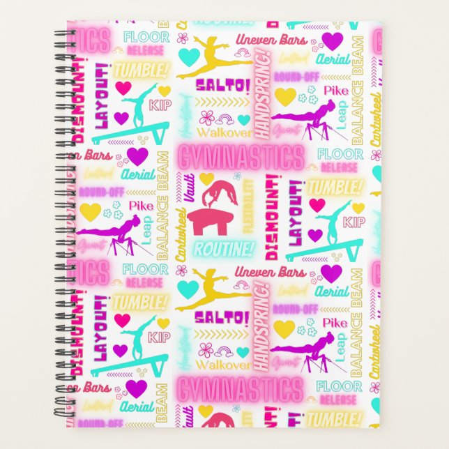 Colorful Girls Gymnastics Glossary Typography    P Planner (Front)