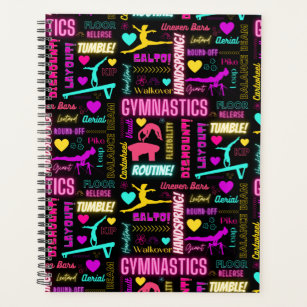 Colorful Girls Gymnastics Glossary Typography    Planner