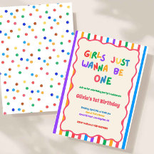 Colorful Girls Just Wanna Be One Birthday