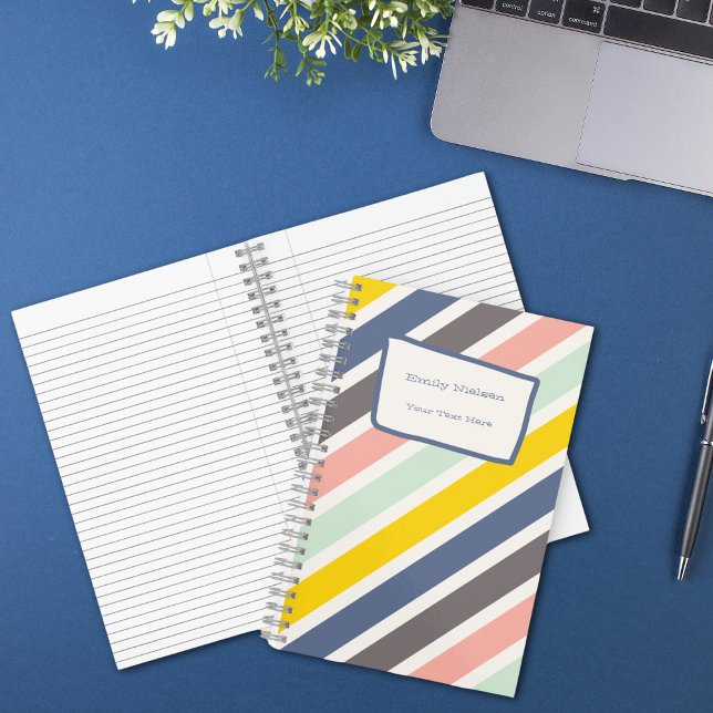 Colorful Girls Monogrammed Name School Subject Notebook (Creator Uploaded)