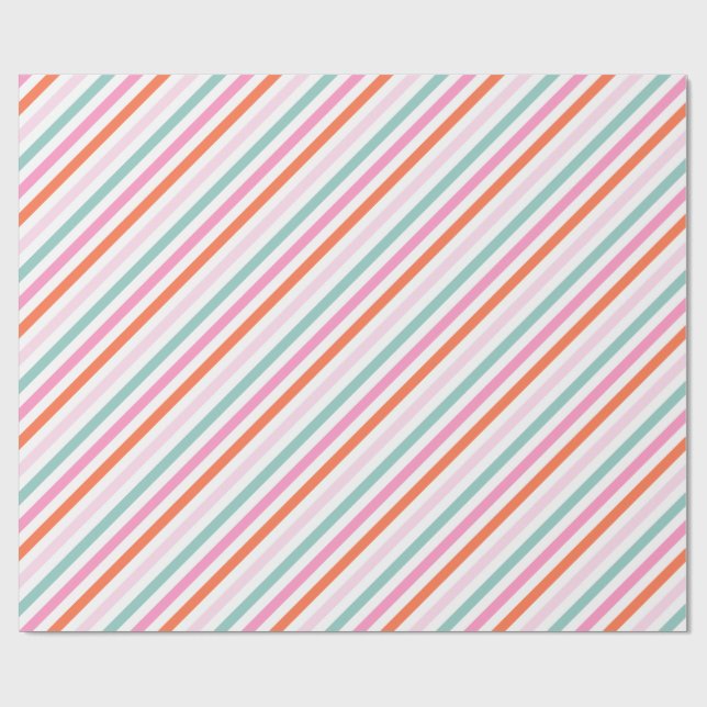 Colorful Girly Birthday Wrapping Paper (Flat)