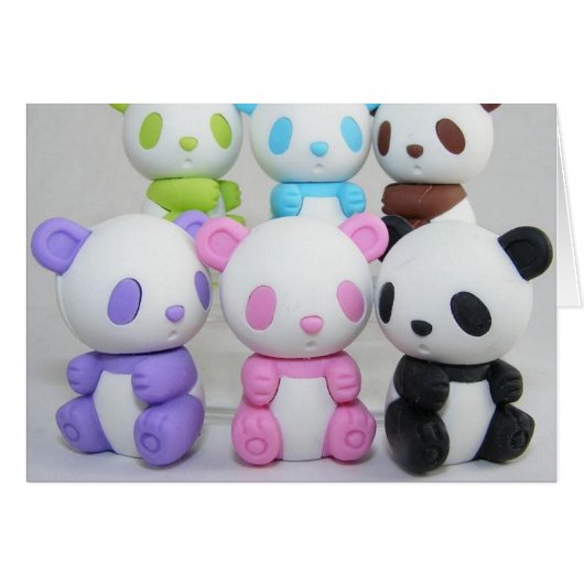 colorful Girly Japanese Anime Kawaii Panda (Front Horizontal)