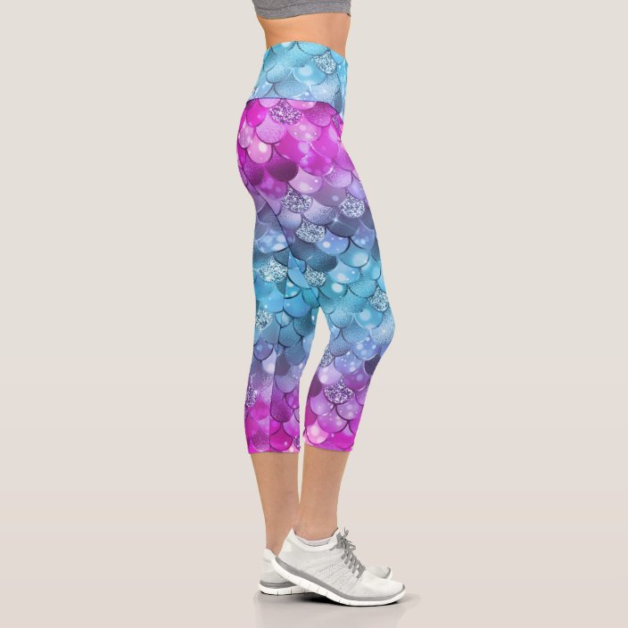 mermaid running capris
