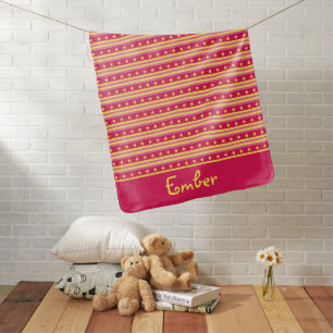 Colorful Girly Name Baby Blanket For New Parents