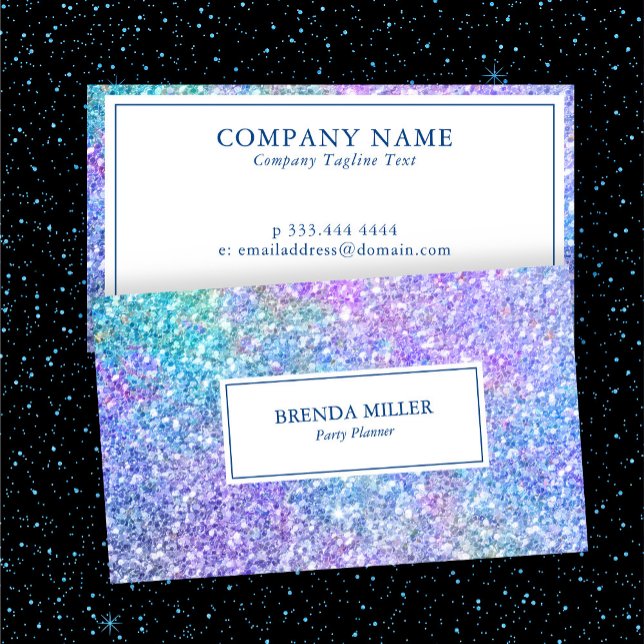 Colorful Glam Glitter & Sparkles Texture Business Card (Creator Uploaded)