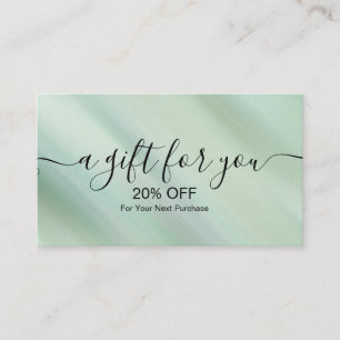 Colorful Glam Iradiscent Sparkle Holographic Disc Discount Card
